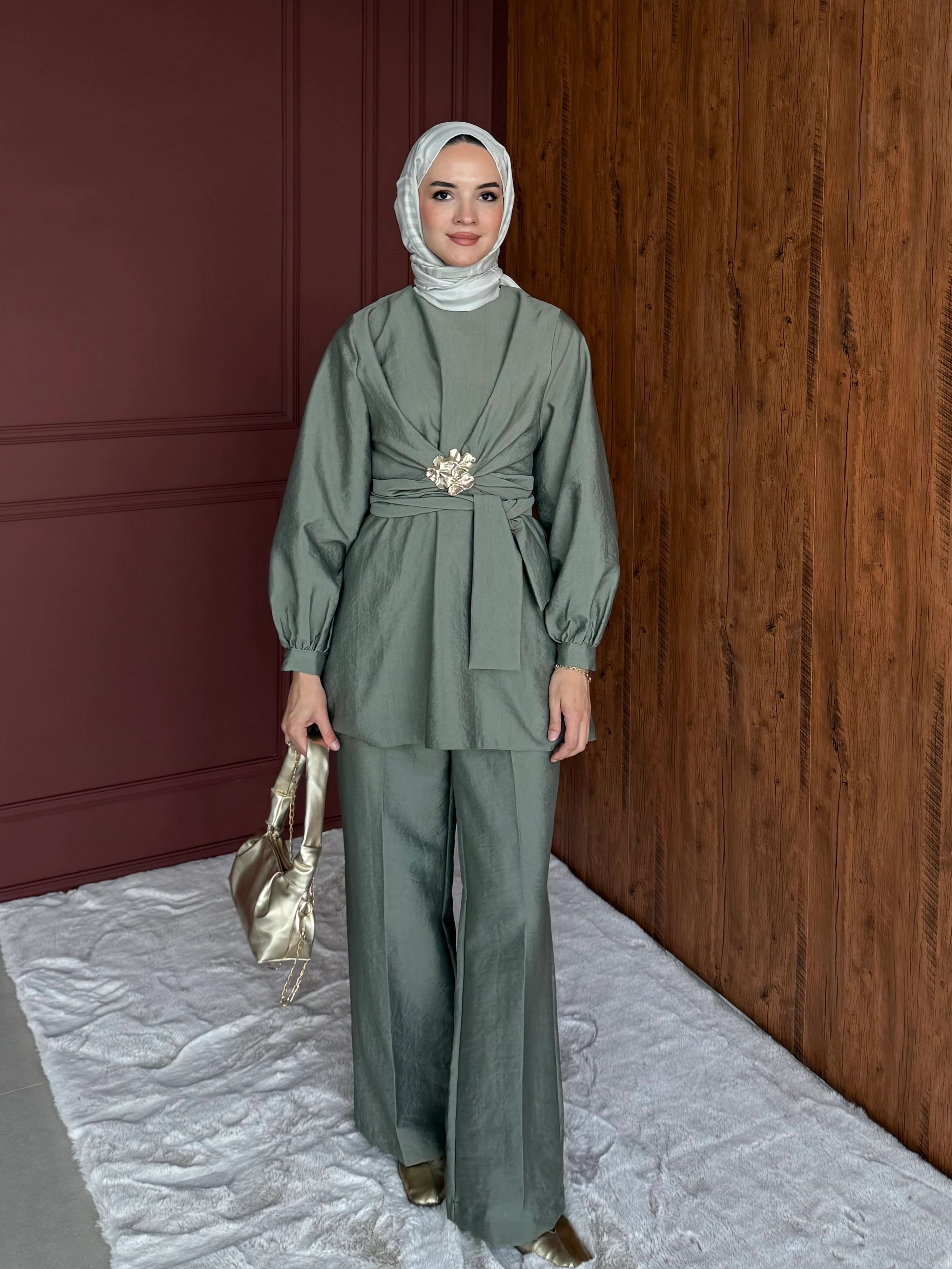 Kressa Pantolonlu Takım - Çağla Yeşili