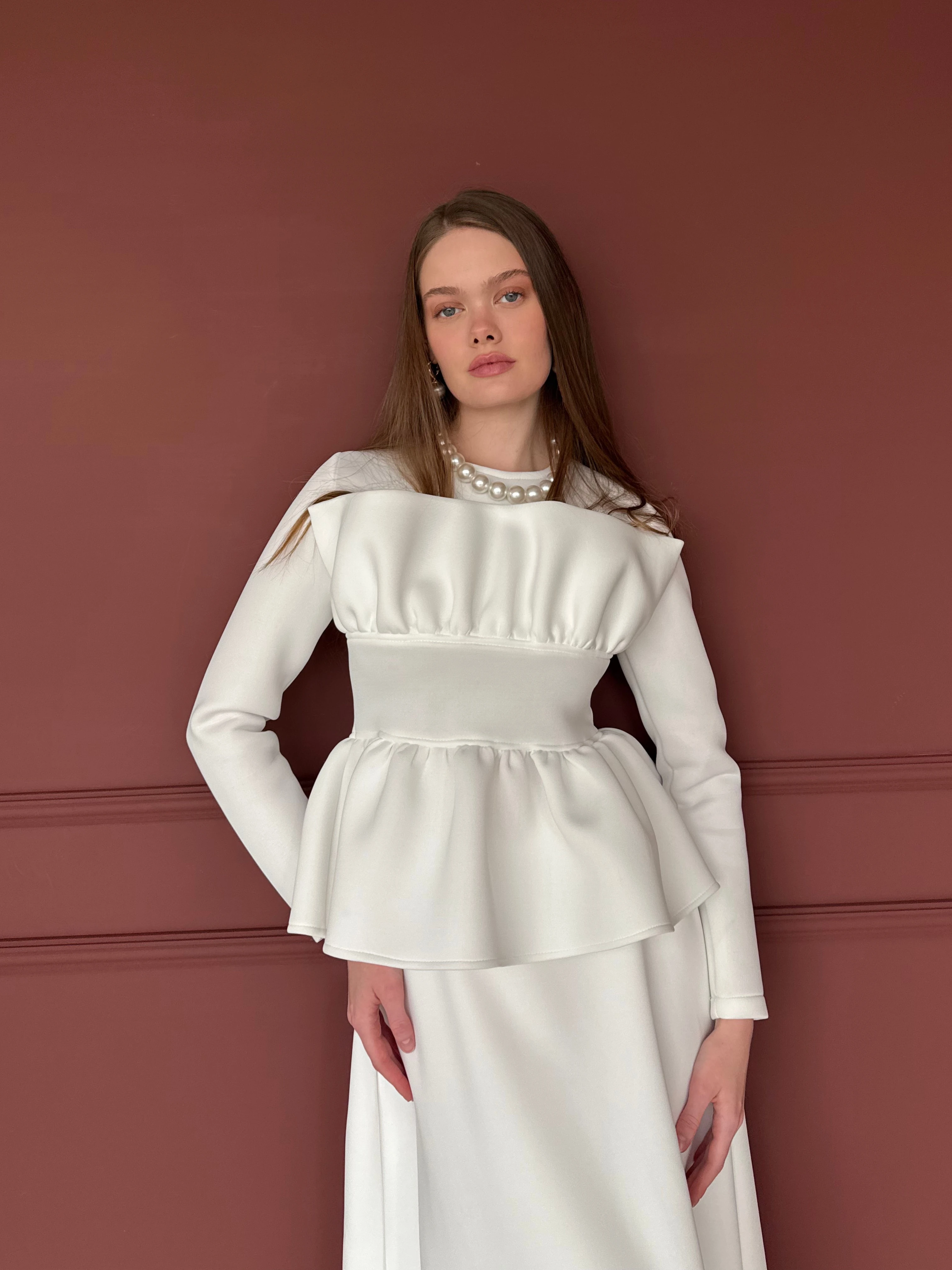 Piraye Etekli Takım - Beyaz