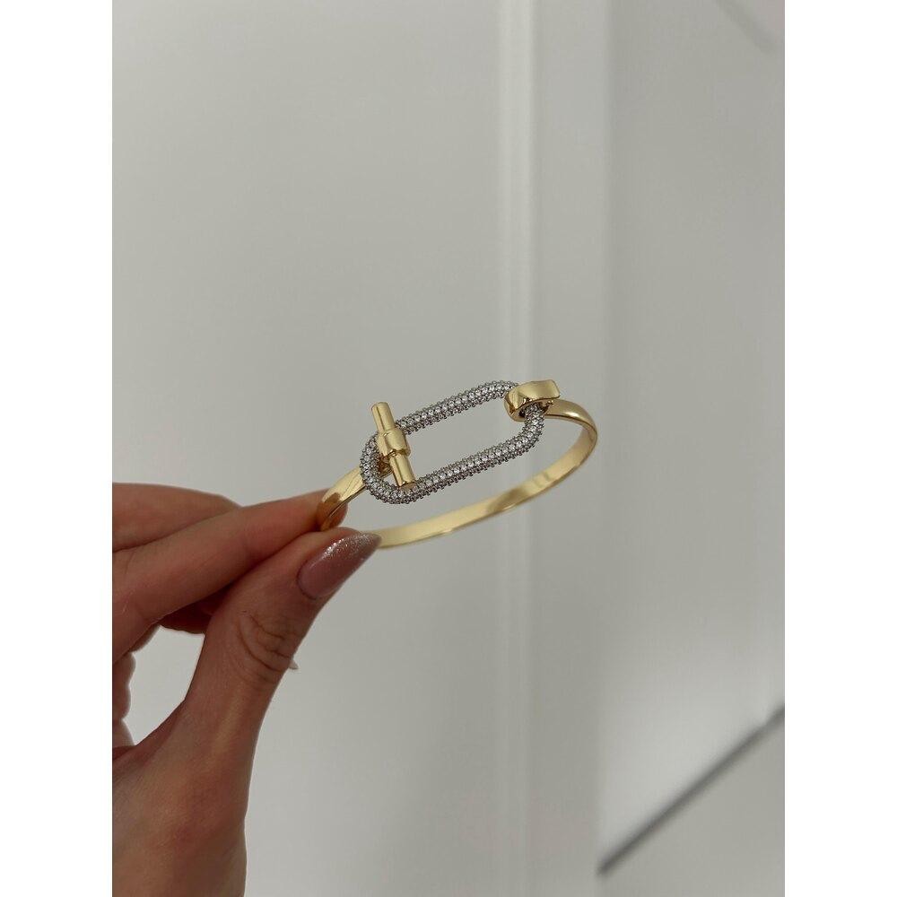 Vip Zircon Taşlı Kelepçe
