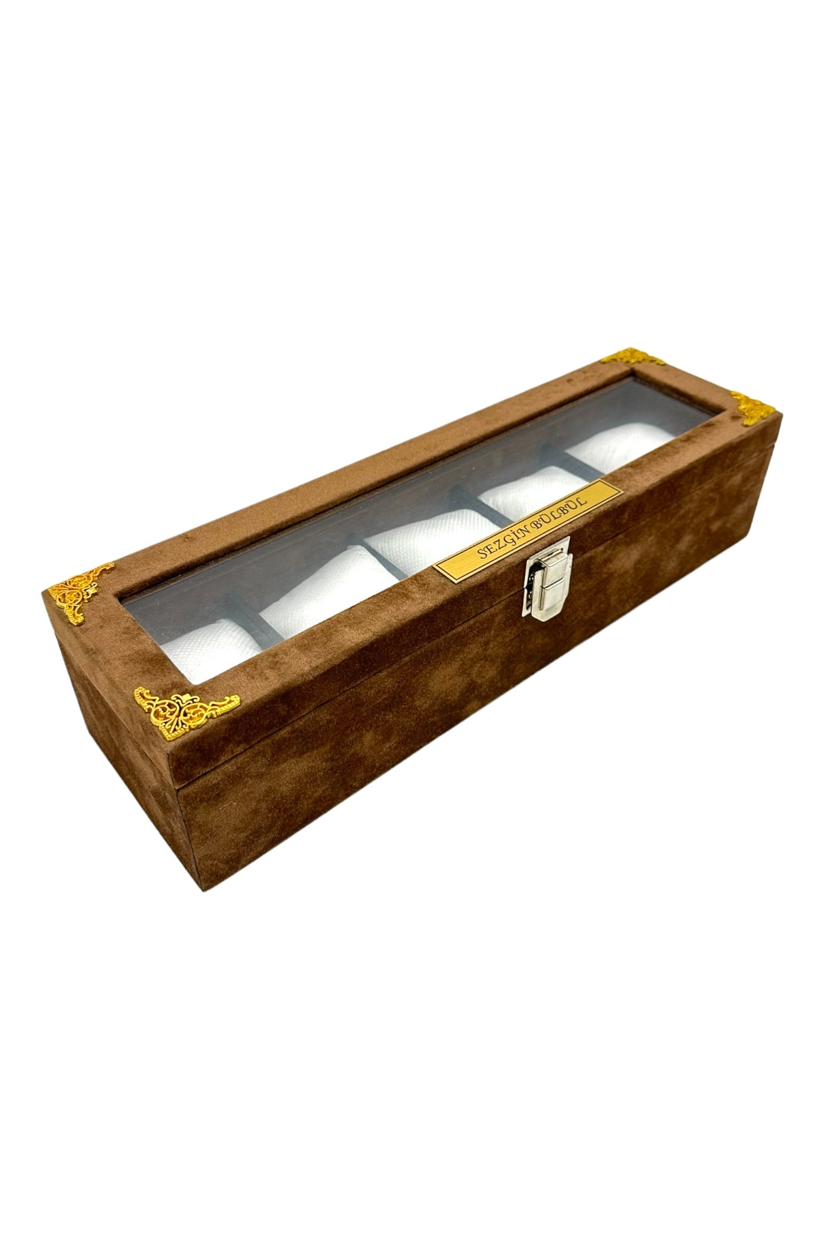 Saat Kutusu 5 Li Süet Kahve