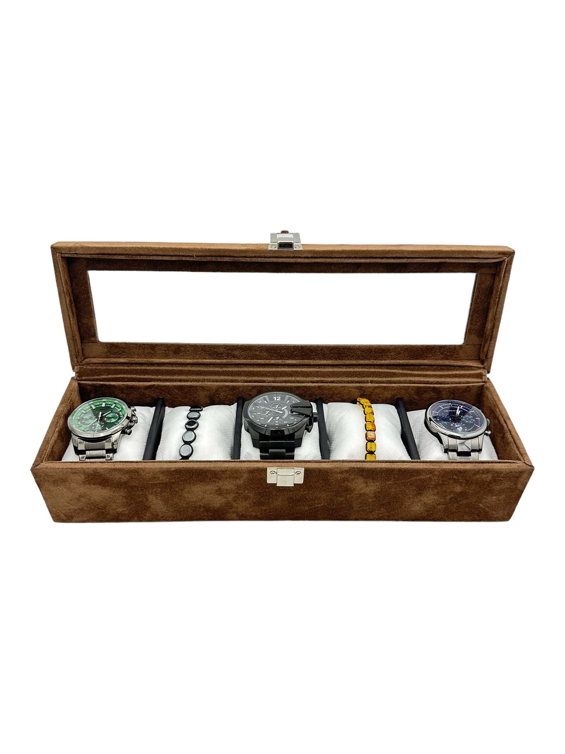 Saat Kutusu 5 Li Süet Kahve