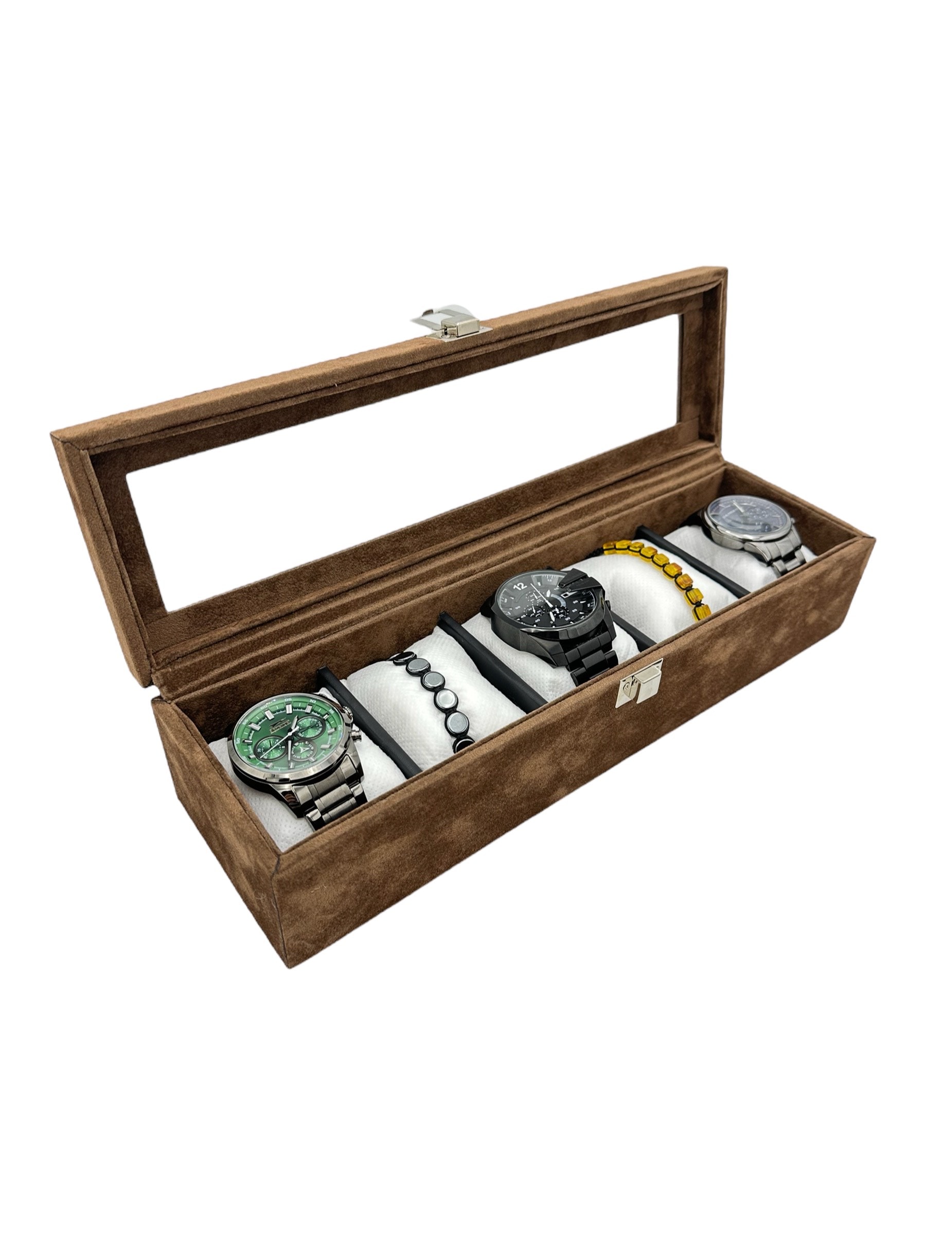 Saat Kutusu 5 Li Süet Kahve