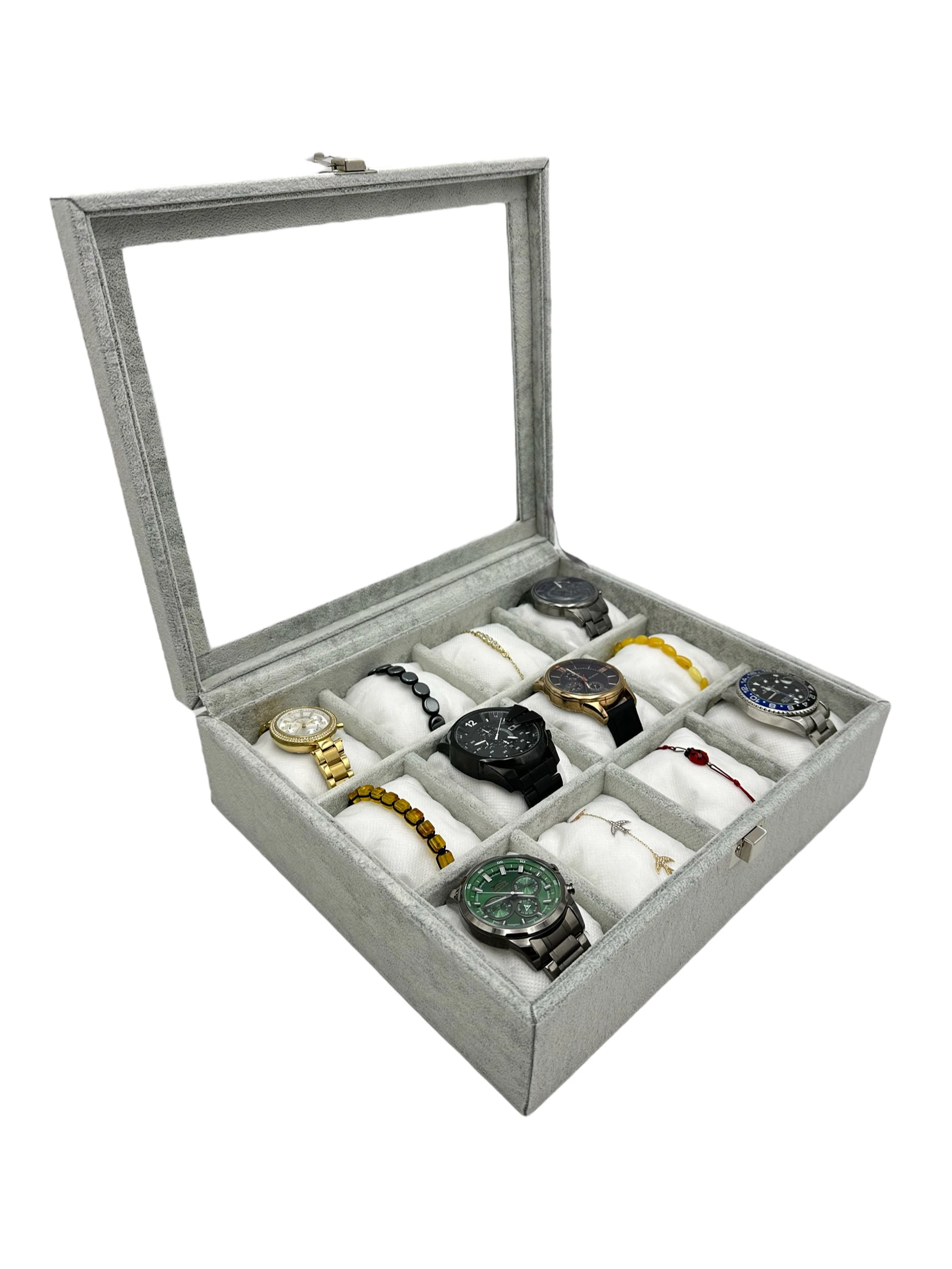 Saat Kutusu 12 Li Süet Gri