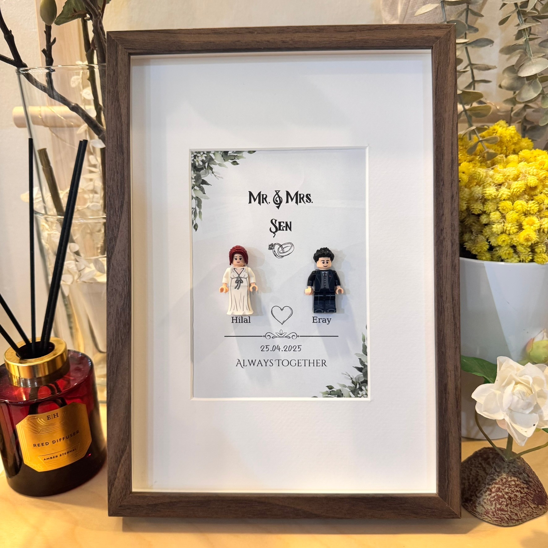 Wedding Kendin Tasarla Figür Tablo 21x30