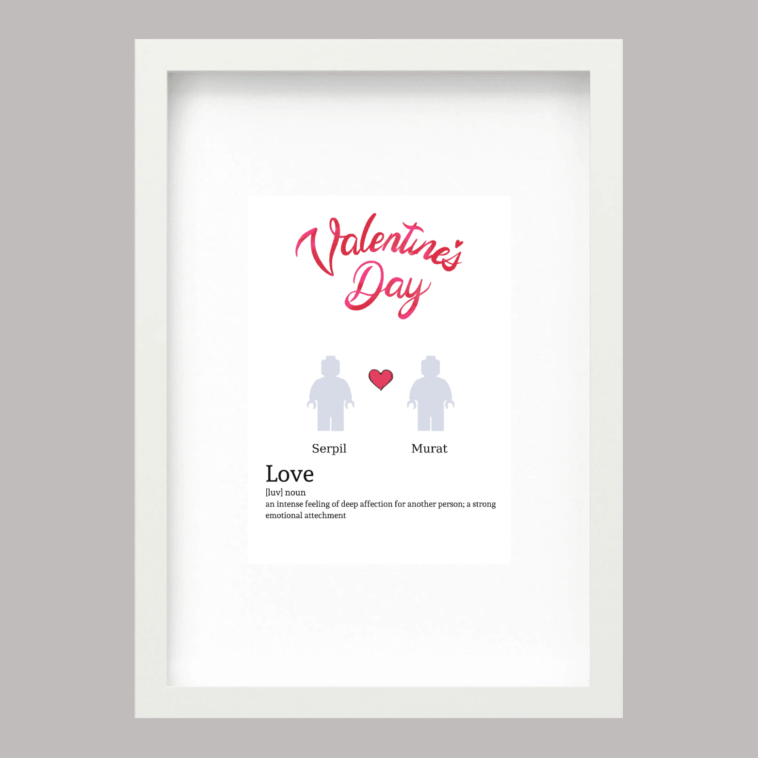 Valentine Day Love Kendin Tasarla Figür Tablo 21x30