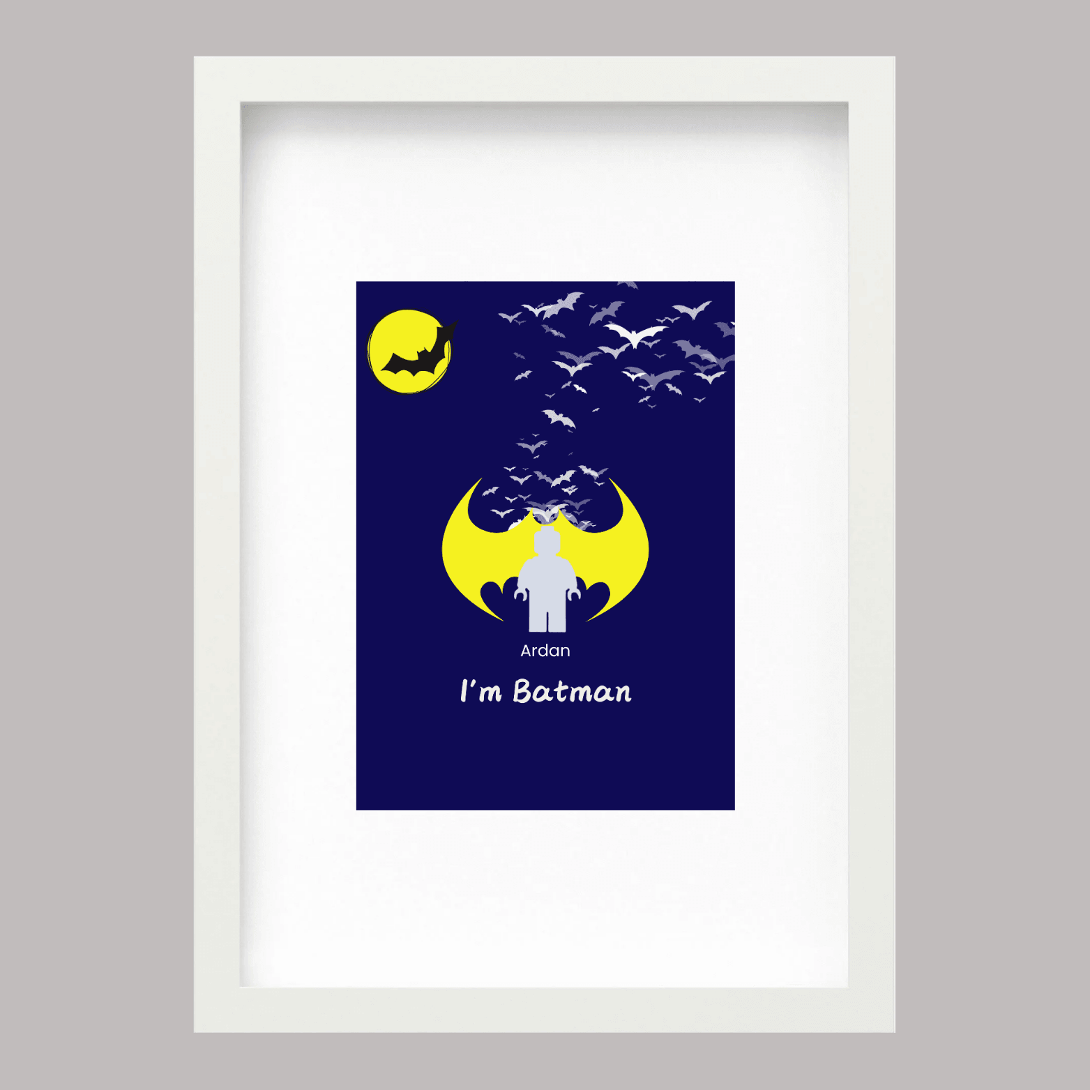 Batman Kendin Tasarla Figür Tablo 21x30 Ikea Çerçeve