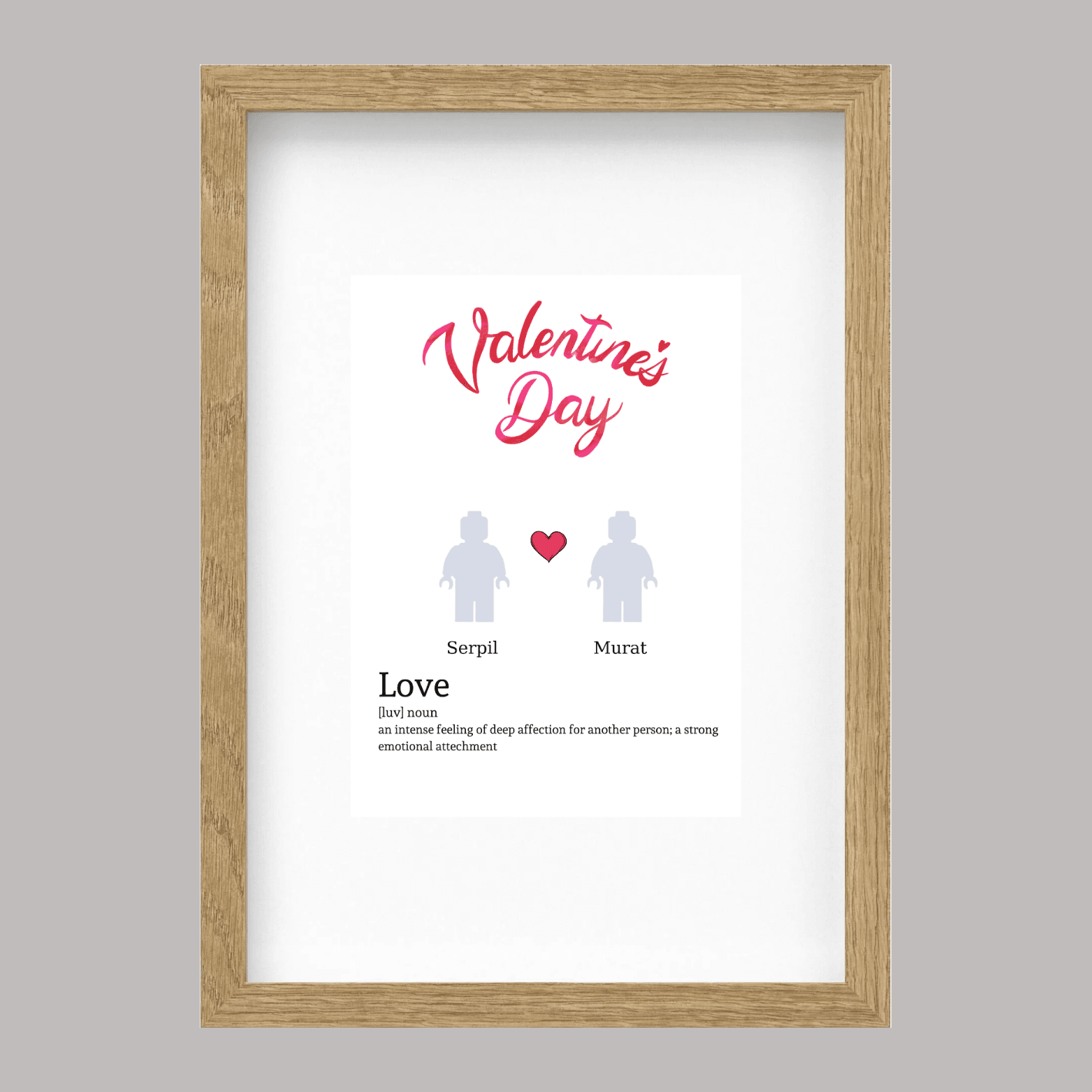 Valentine Day Love Kendin Tasarla Figür Tablo 21x30