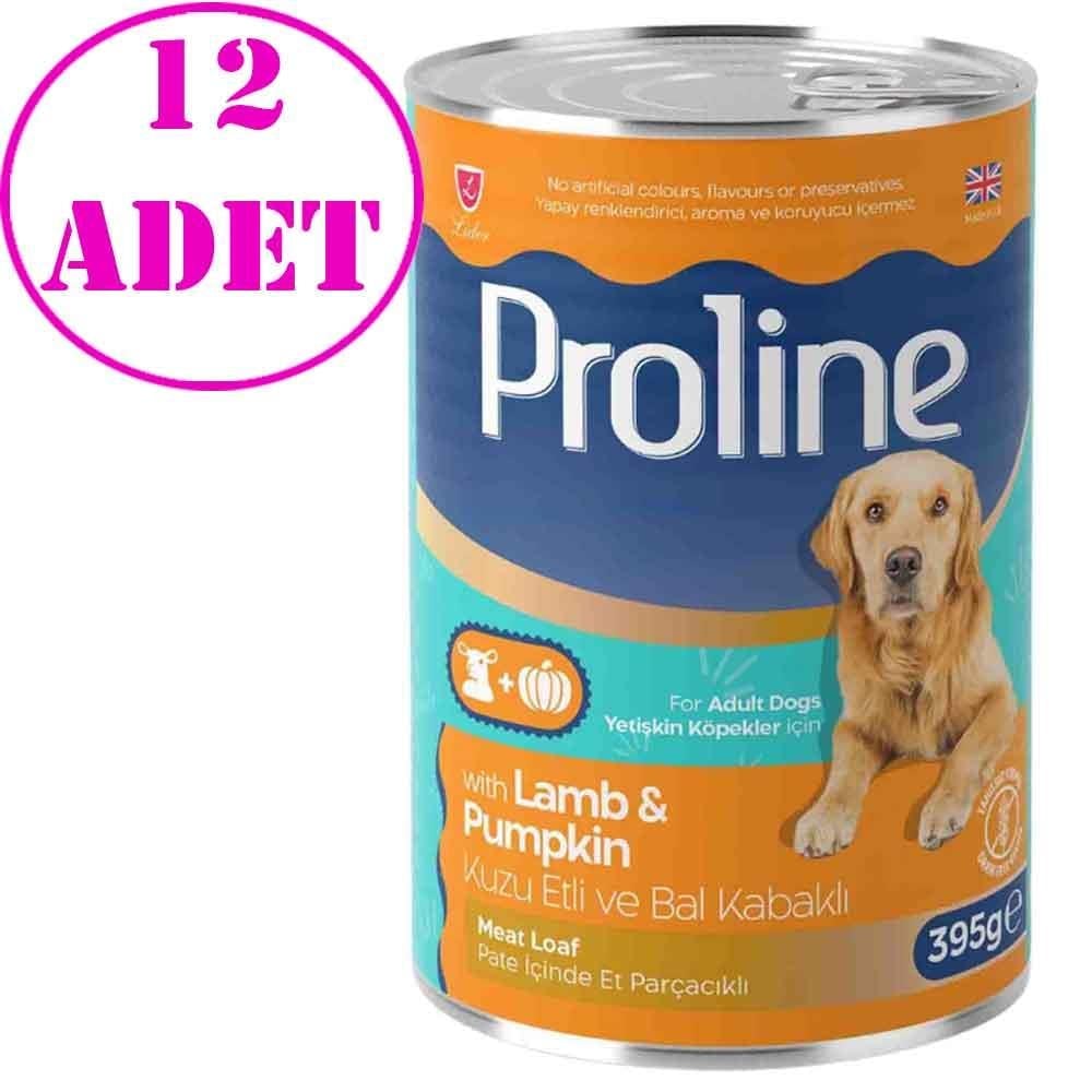 Pro Line Kuzu Etli Bal Kabaklı Pate Köpek Konserve Maması 395 Gr 12 AD