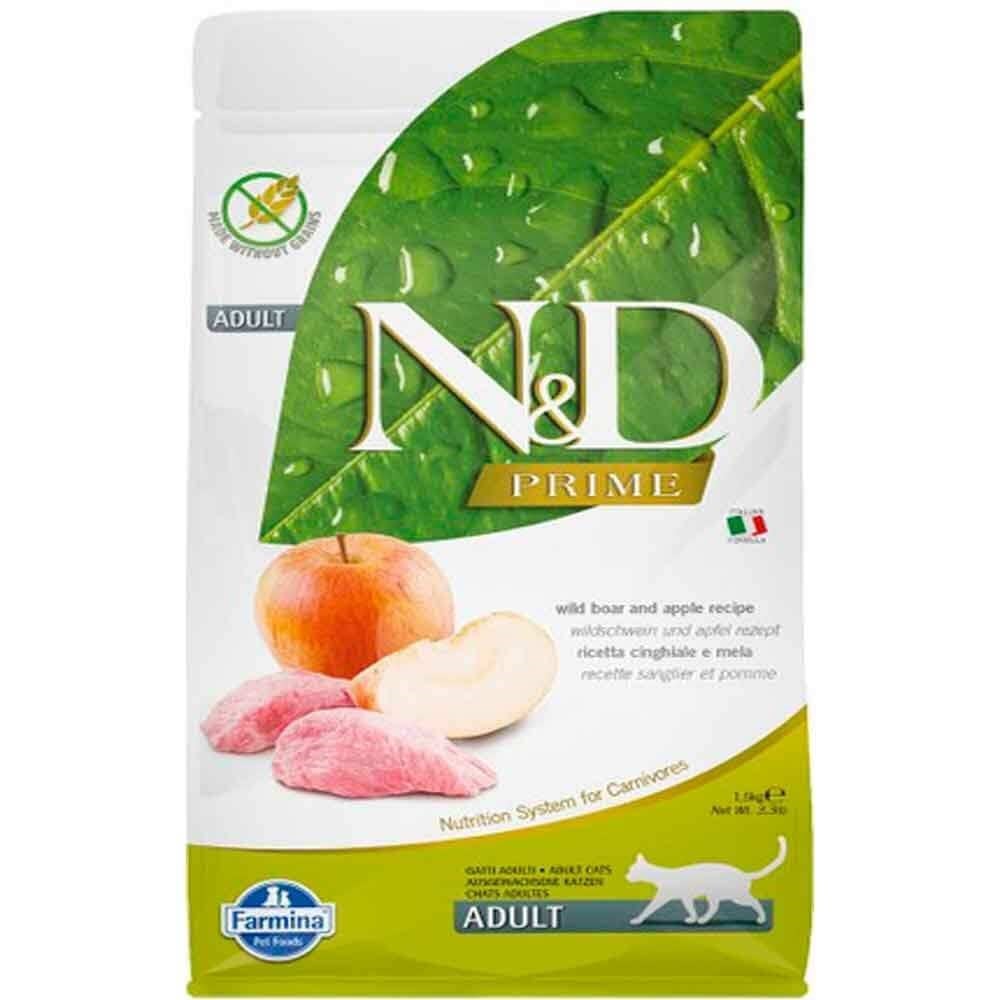 ND Tahılsız Yaban Domuzu ve Elmalı Yetişkin Kedi Maması 1,5 Kg