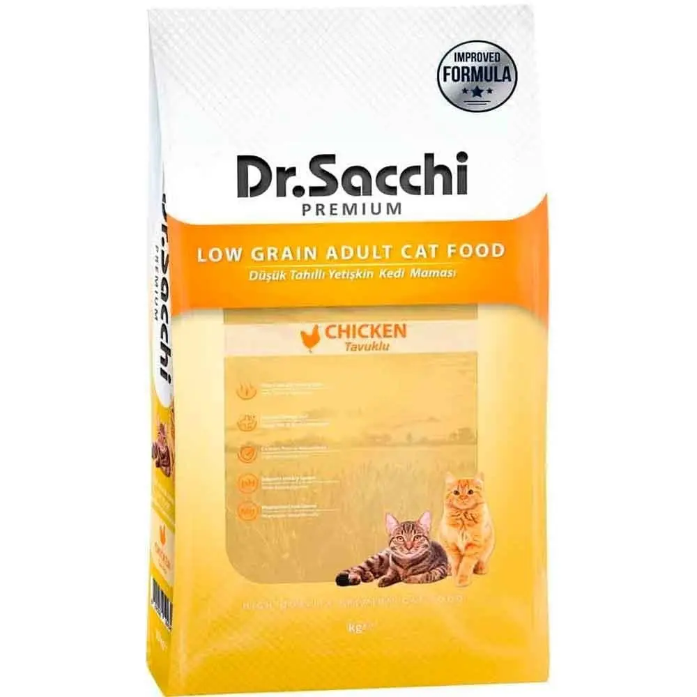 Dr. Sacchi Kedi Maması Düşük Tahıllı Tavuklu 1 Kg