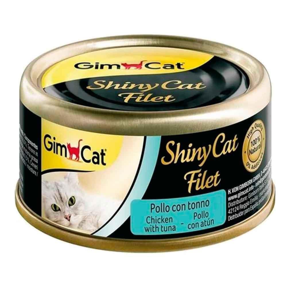 GimCat Shinycat Kıyılmış Tavuklu ve Ton Balıklı Kedi Konservesi 70gr