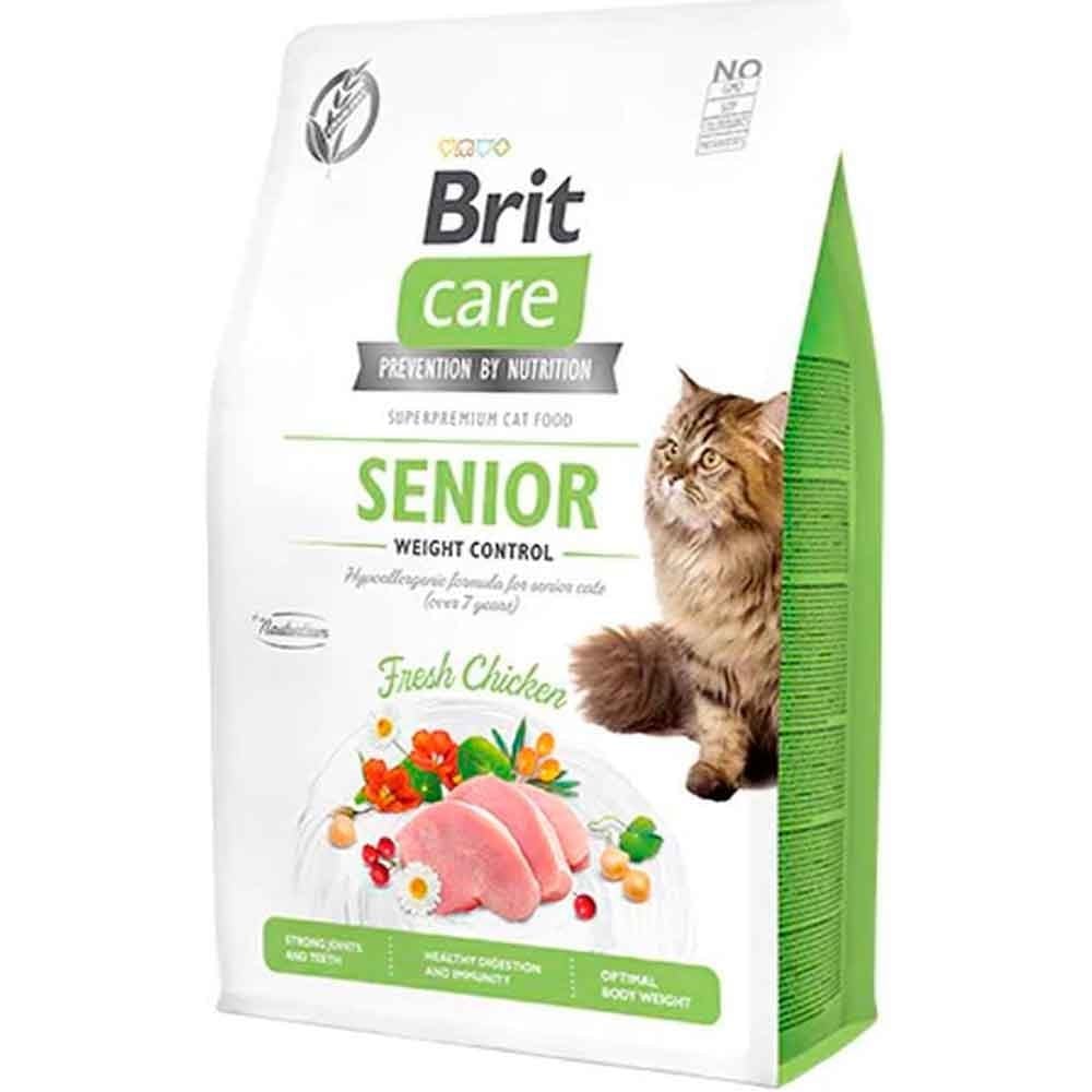 Brit Care Senior Hypo-Allergenic Kilo Kontrolü için Tahılsız Yaşlı Kedi Maması 2 Kg