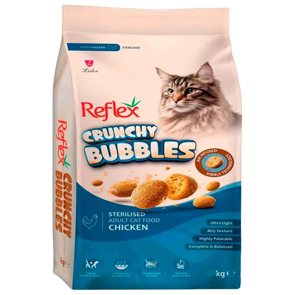 Reflex Crunchy Bubbles Tavuklu Kısırlaştırılmış Kedi Maması 1 Kg