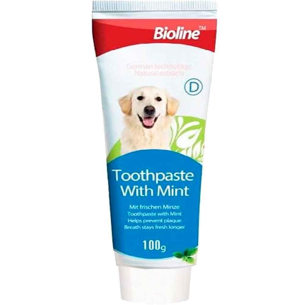 Bioline Köpek Diş Macunu Nane Aromalı 100 Gr