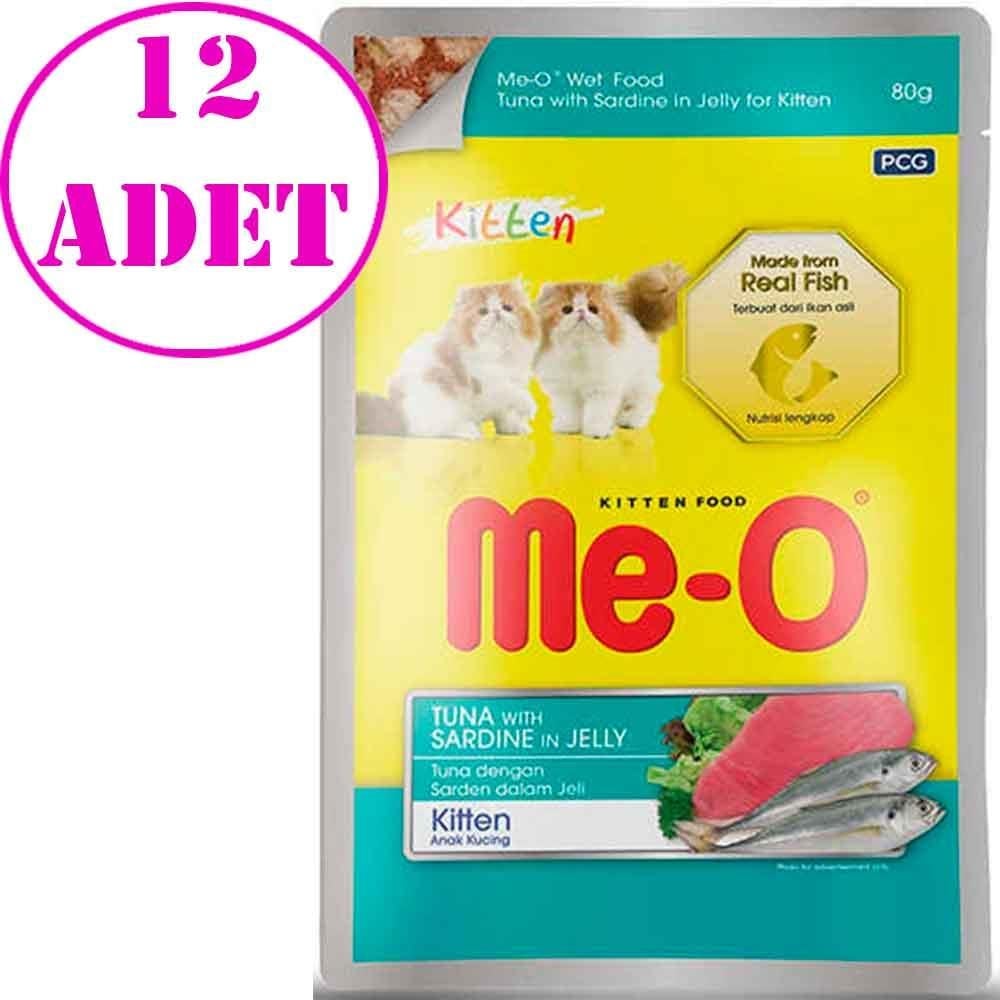 Meo Yavru Kedi Konservesi Ton Balık Sardalya 80gr 12 AD