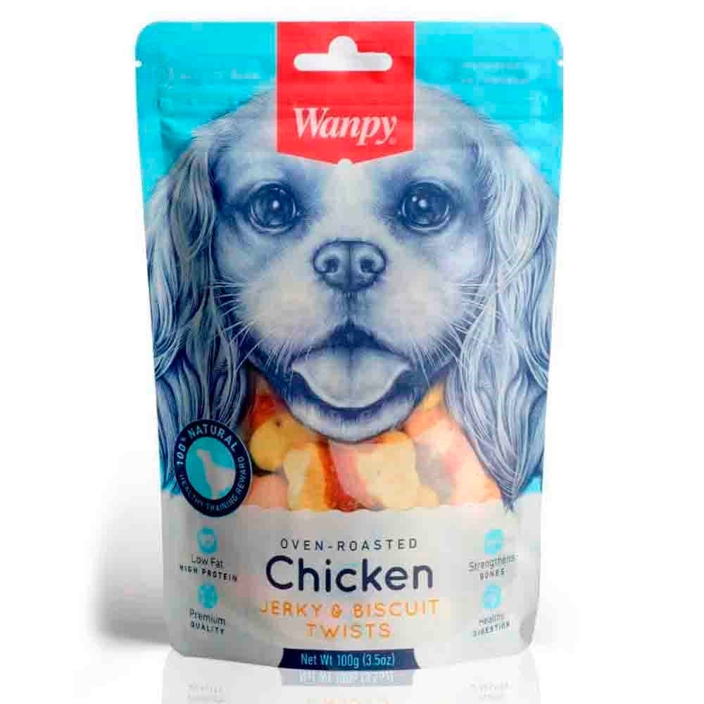 Wanpy Köpek Ödül Maması Tavuk Eti Sargılı Köpek Bisküvisi 100 Gr