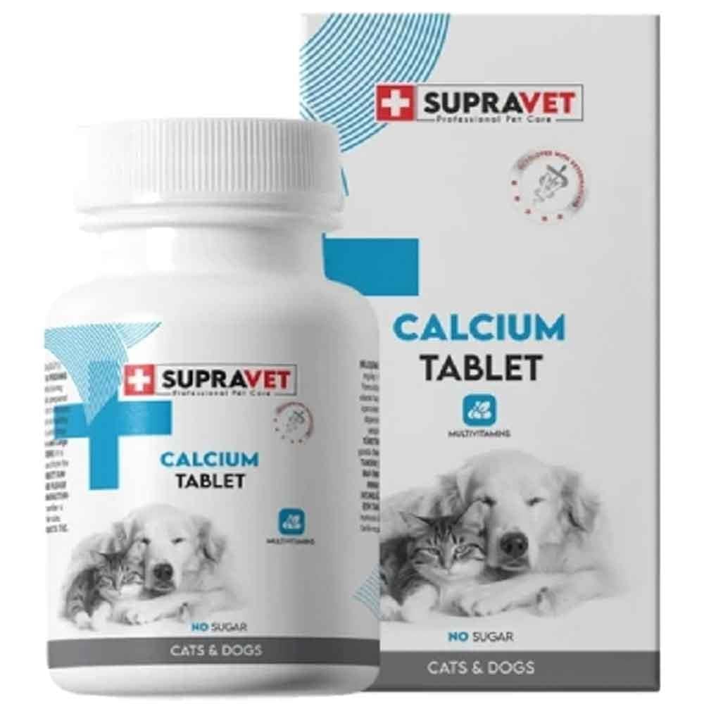 Supravet Kedi ve Köpek İçin Kalsiyum Vitamin Tablet 75'li