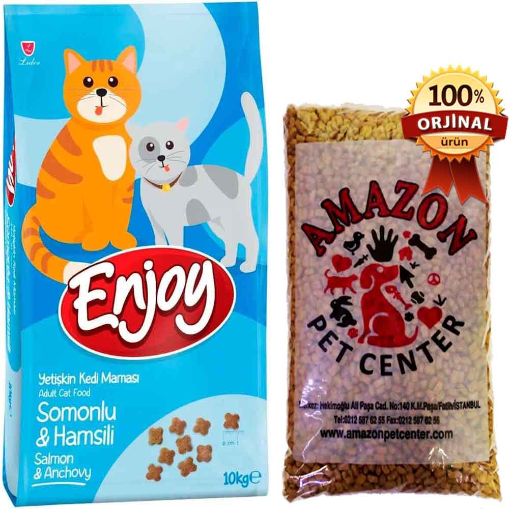 Enjoy Somonlu Kedi Maması Açık 1 Kg