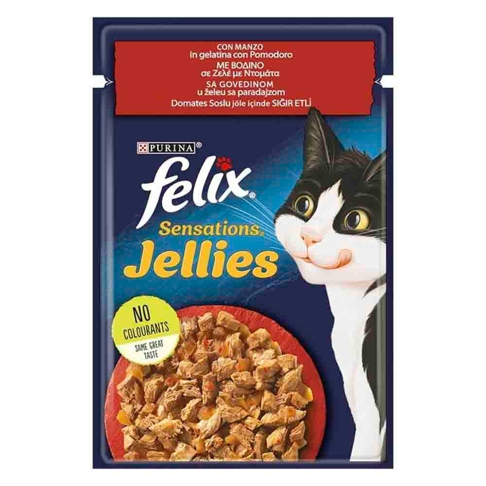 Purina Felix Sığır Eti ve Domates Soslu Yaş Kedi Maması 85 Gr