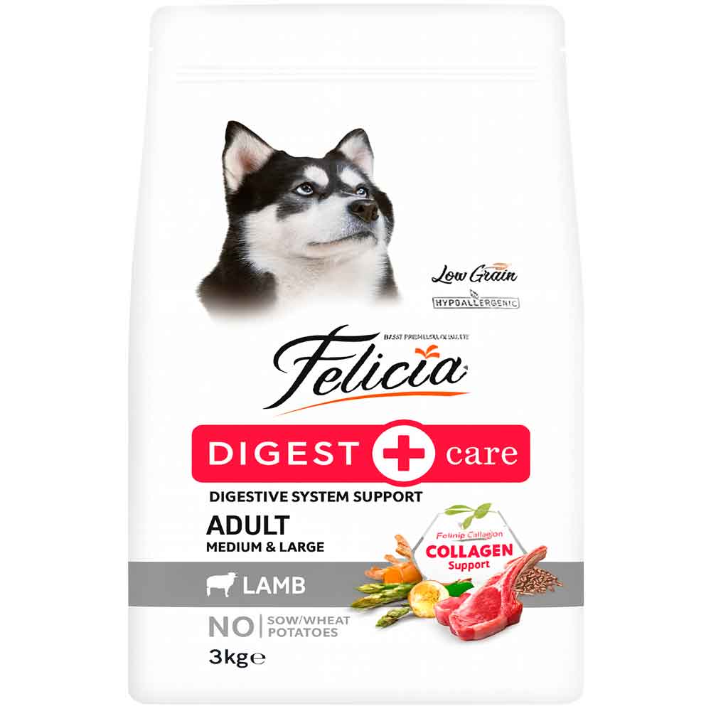 Felicia Köpek Maması Kolajenli Kuzu Etli Az Tahıllı 3 Kg