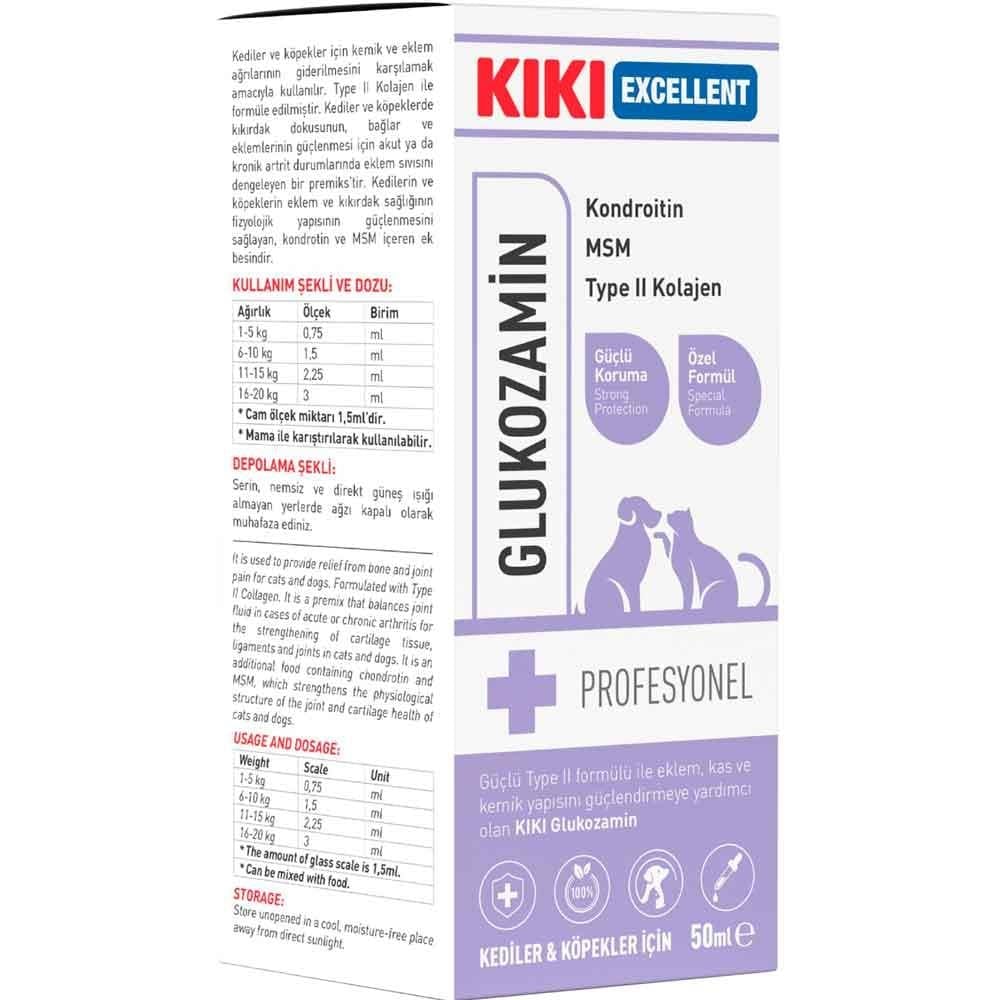 KIKI Excellent Kedi ve Köpek İçin Glukozamin Kondroitin Şurup 50 ml