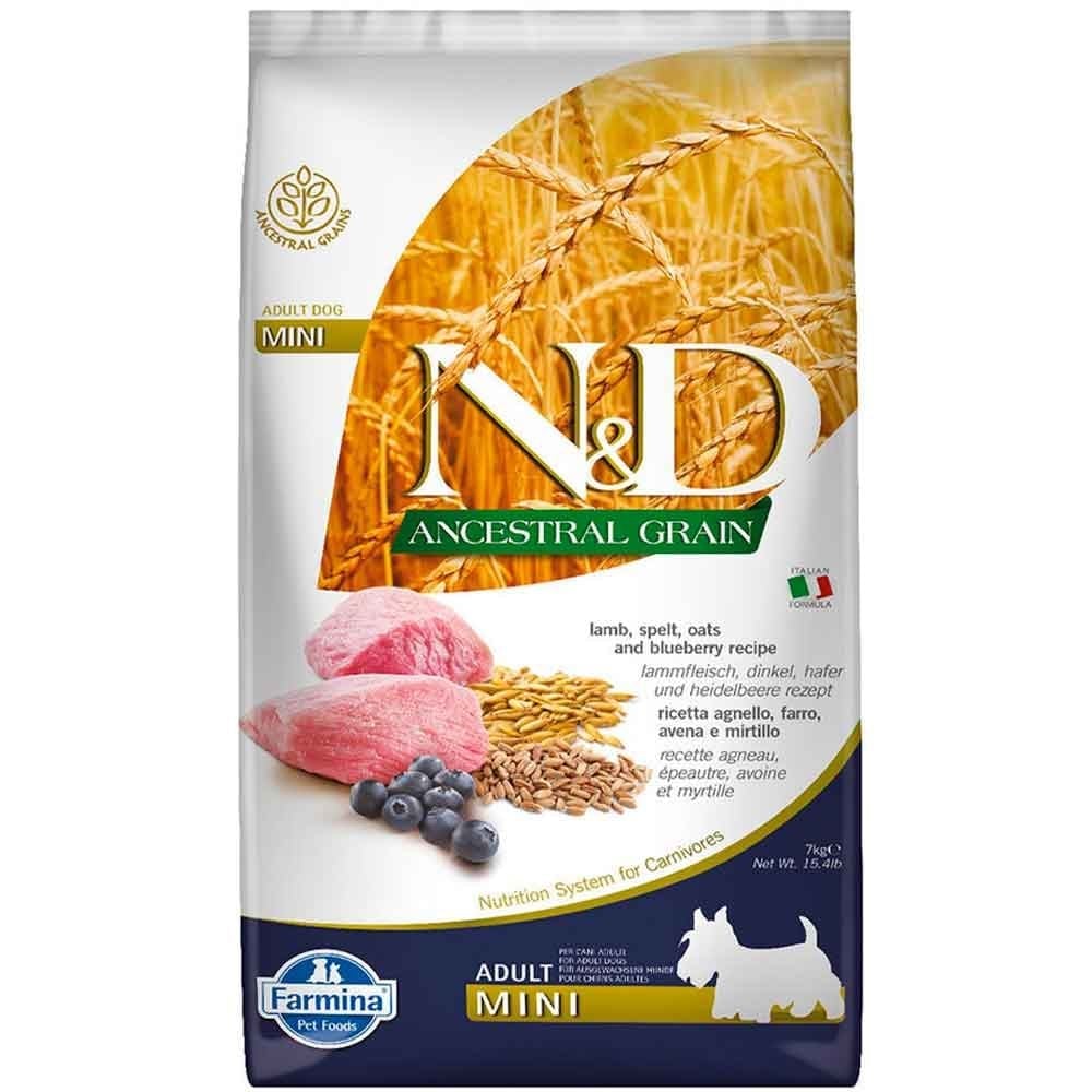 ND Natural Düşük Tahıllı Küçük Irk Köpek Maması Kuzu Etli Yaban Mersinli 7 Kg