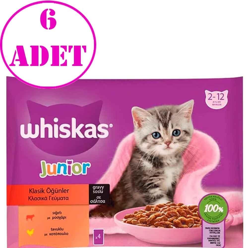 Whiskas Pouch Etli Seçenekler Yavru 4'lü Paket 6 AD