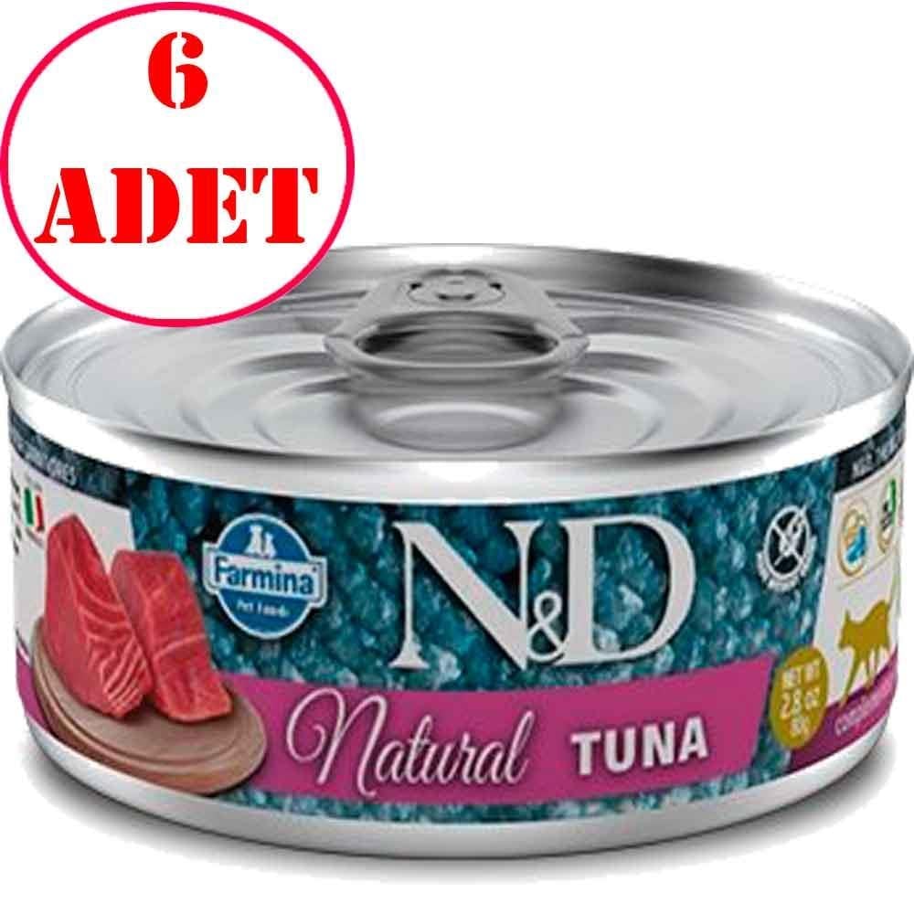 ND Natural Ton Balıklı Kedi Konservesi 70 Gr 6 AD
