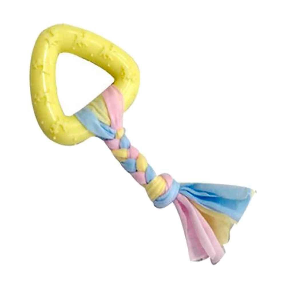 EuroDog Puppy Üçgen Diş Kaşıma Köpek Oyuncağı Sarı 19 Cm