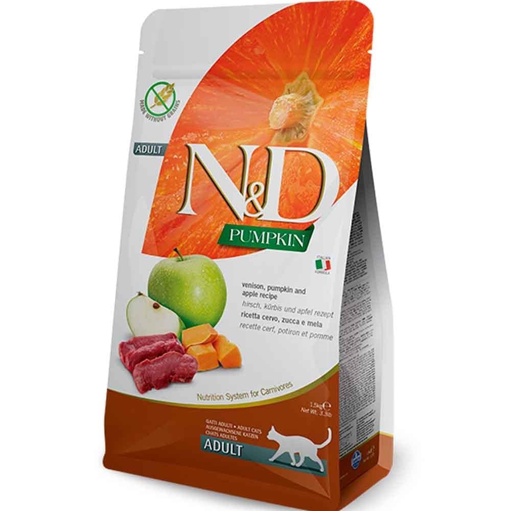 N&D Kedi Maması Balkabaklı Geyik Etli Elmalı 300 GR
