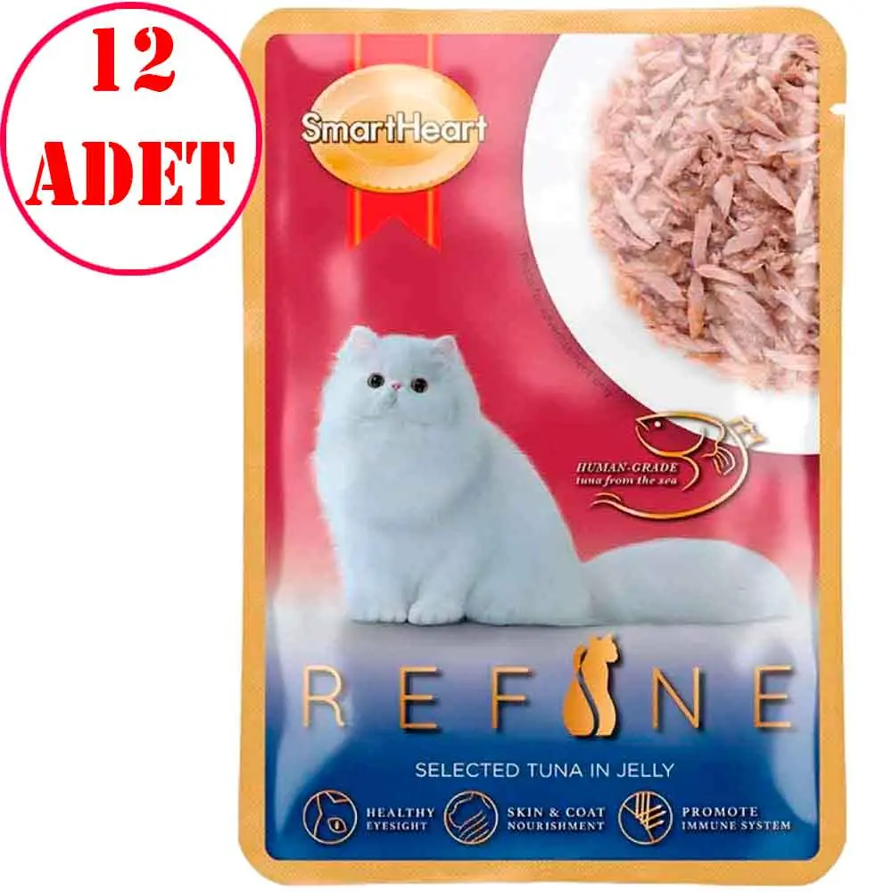 Smart Heart Refine Ton Balıklı Pouch Kedi Maması 70 Gr 12 Ad