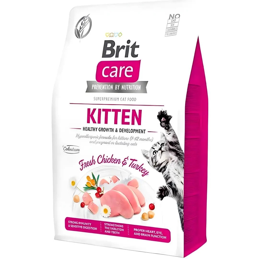 Brit Care Hypo-Allergenic Tavuklu ve Hindili Tahılsız Yavru Kedi Maması 7 Kg
