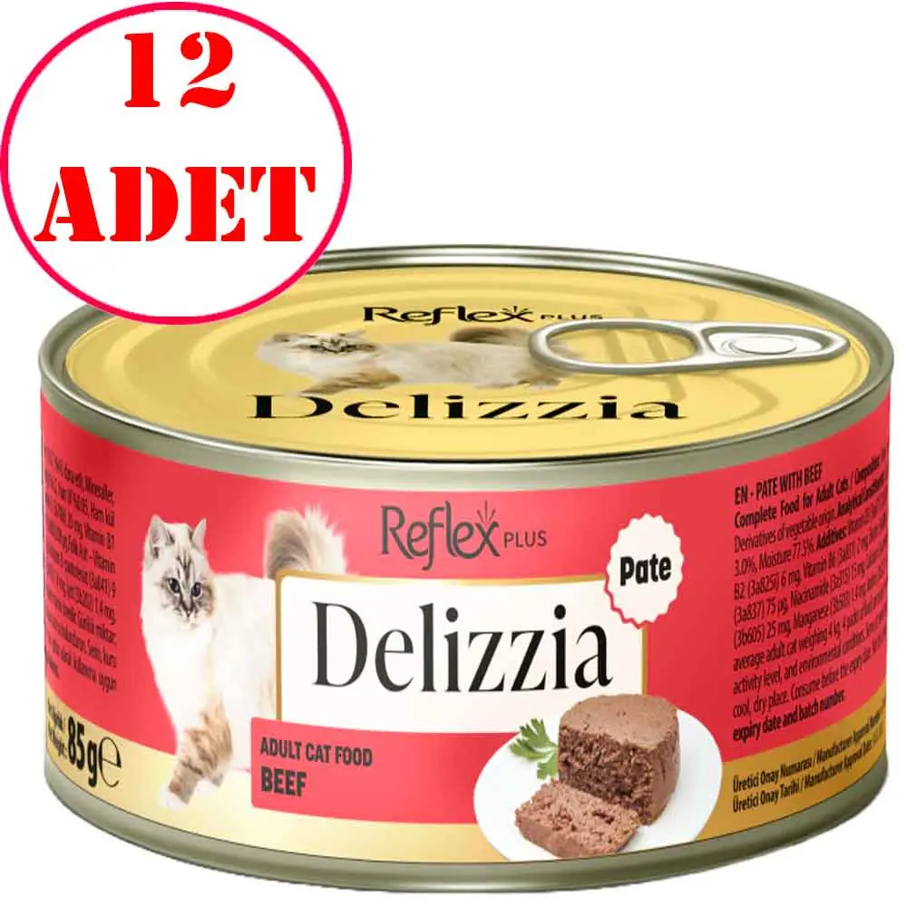 Reflex Plus Delizzia Kedi Konservesi Dana Etli Ezme 85 Gr 12 AD