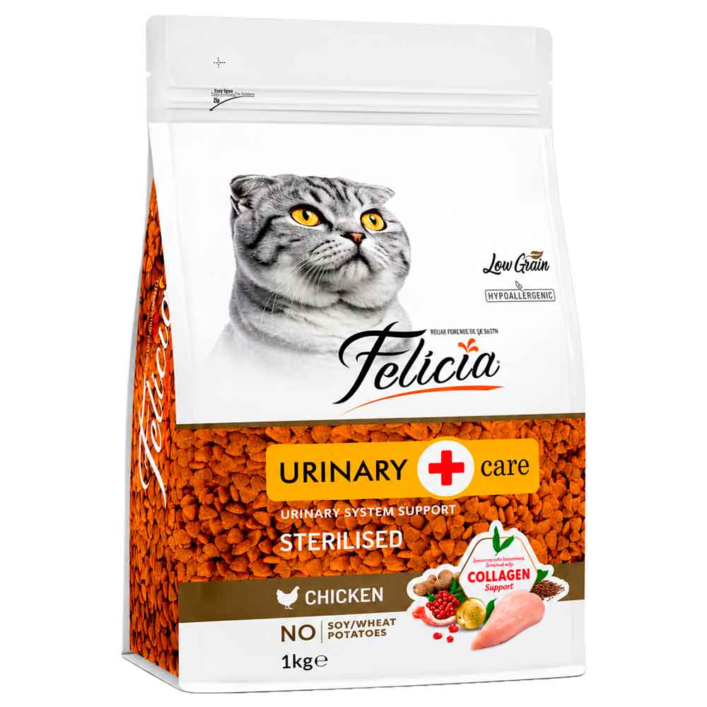 Felicia Kısır Kedi Maması Düşük Tahıllı Kolajenli Tavuklu 1 Kg