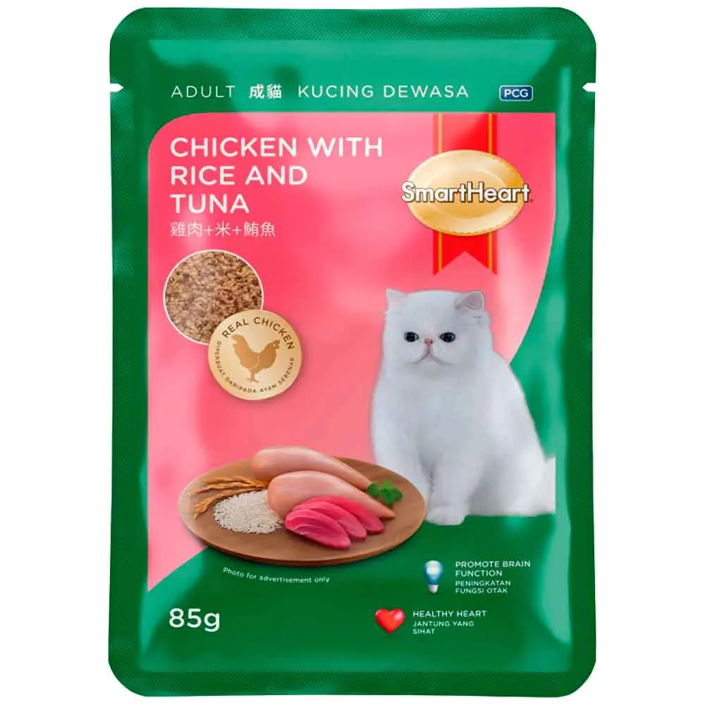 Smart Heart Kedi Konservesi Tavuk Pirinç ve Ton Balıklı 85 Gr