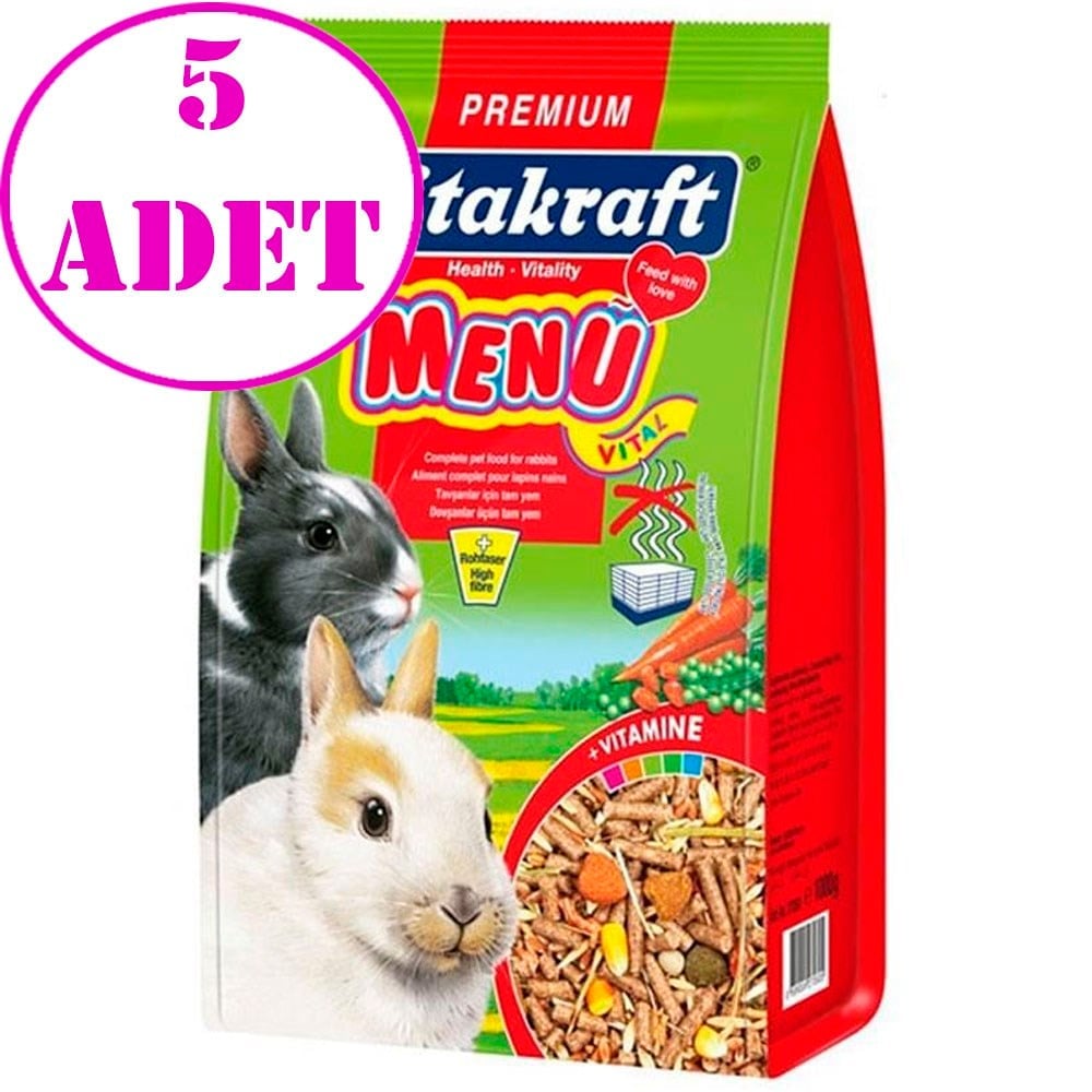 Vitakraft Menü Vital Tavşan Yemi 1 Kg 5 AD