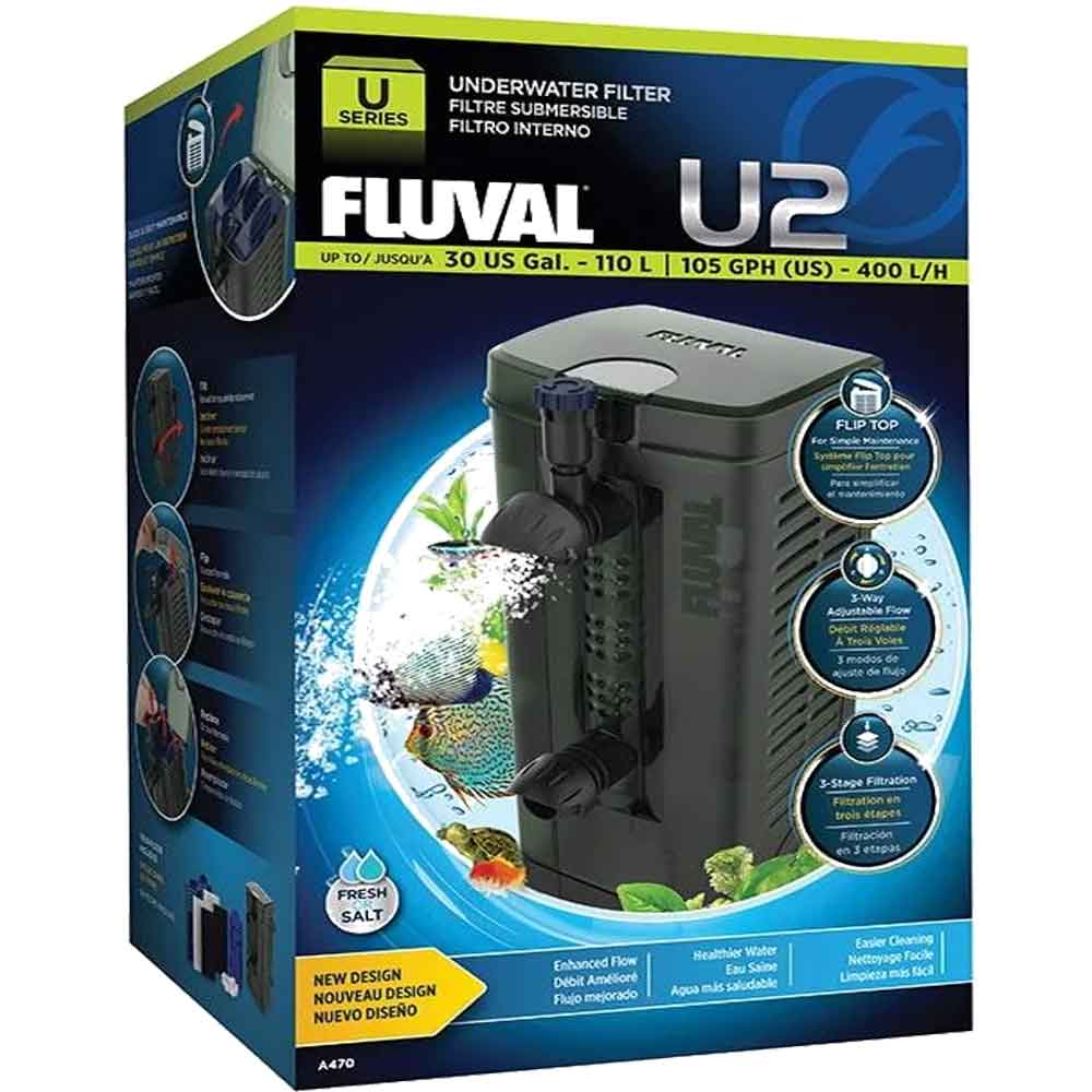 Fluval U2 Akvaryum İç Filtre 400 L/H