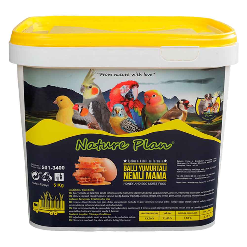 Nature Plan Ballı Yumurtalı Nemli Kuş Maması 5 Kg