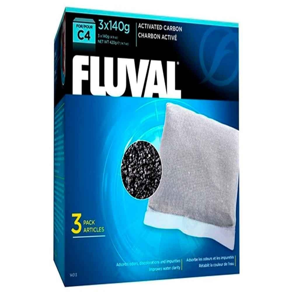 Fluval Akvaryum Filtre Karbonu C4 3x140 Gr