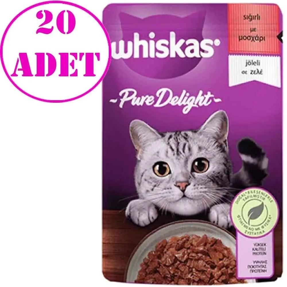 Whiskas Sığır Etli Jöleli Pouch Kedi Maması 85 Gr 20 AD