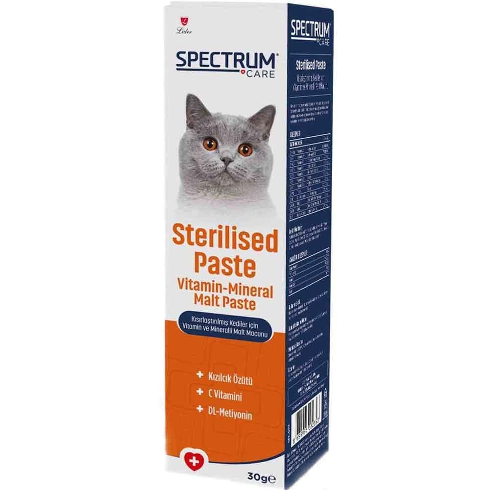 Spectrum Kısırlaştırılmış Kediler İçin Vitamin ve Mineralli Malt Macunu 30 Gr