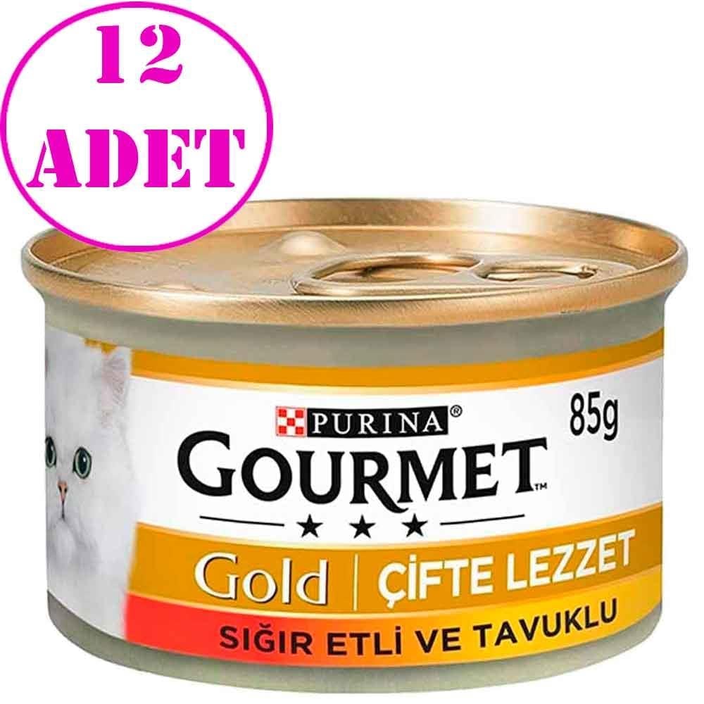 Gourmet Gold Sığır Etli ve Tavuklu Kedi Konservesi 85 Gr 12 AD