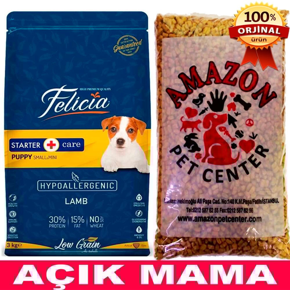 Felicia Yavru Köpek Maması Kuzulu S/M Az Tahıllı Açık 1 Kg