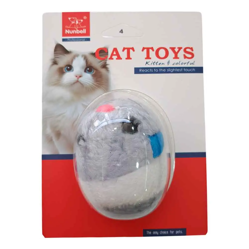 Nunbell Kedi Oyuncağı Çek Bırak Peluş Fare