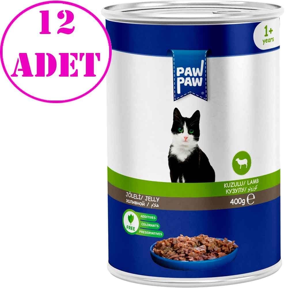 Pawpaw Kedi Konservesi Kuzu Etli Soslu 400 Gr 12 AD