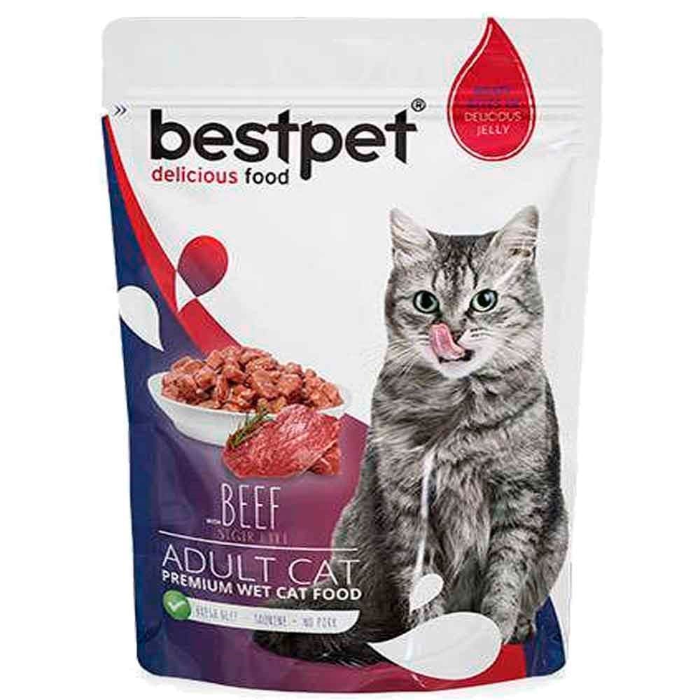 Bestpet Pouch Jelly Biftek Etli Kedi Yaş Maması 85 Gr