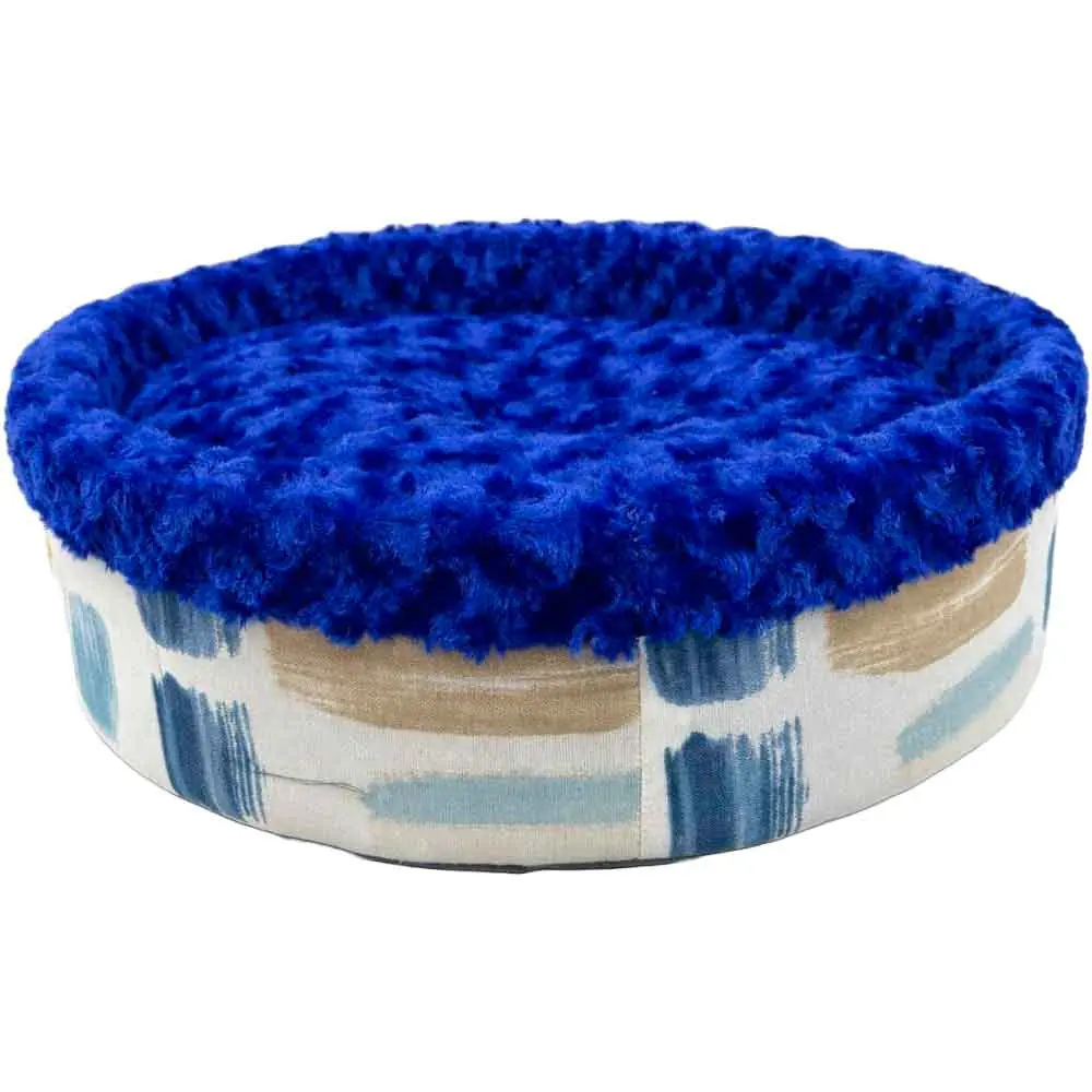 Pet Pretty Kedi Köpek İçin Special Peluş Simit Yatak Mavi 50x50x15 Cm
