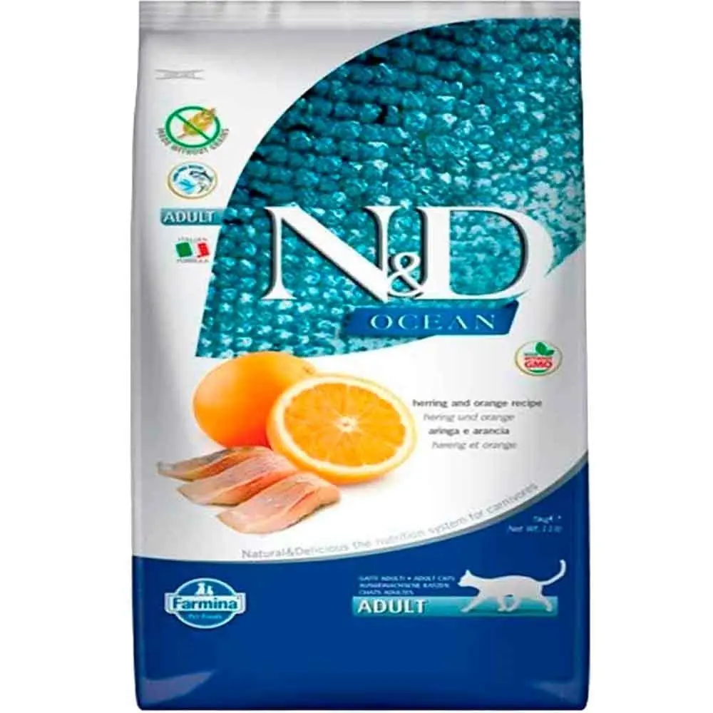 ND Balıklı Portakallı Tahılsız Yetişkin Kedi Maması 5 Kg