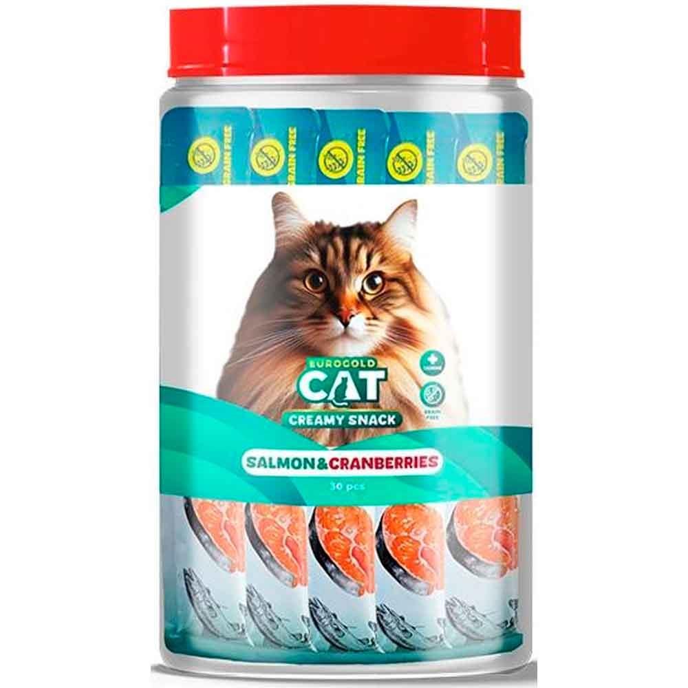 Eurogold Kedi Ödülü Somon Balıklı ve Kızılcıklı 30X15 Gr