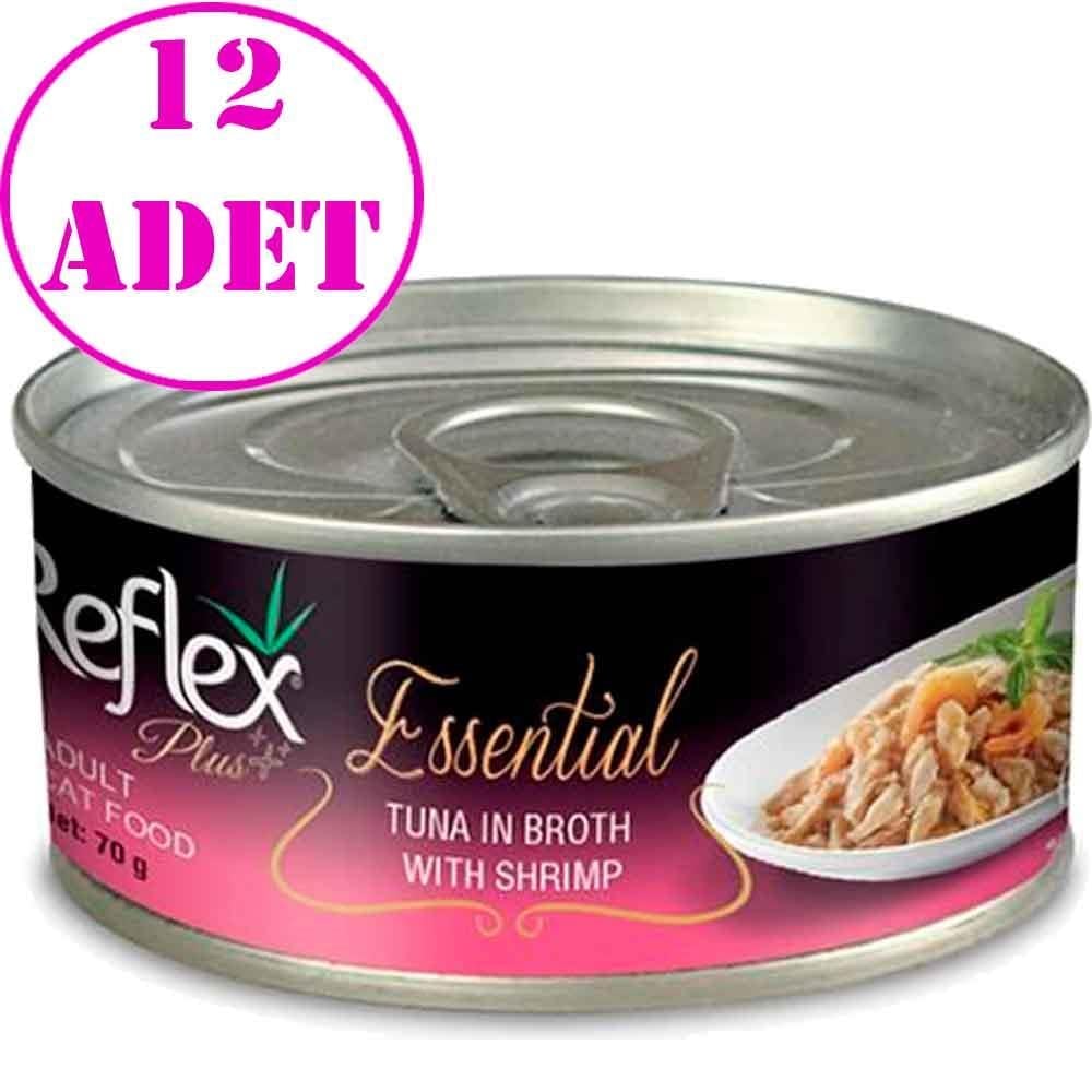 Reflex Plus Essential Ton Balıklı ve Karidesli Yetişkin Kedi Konservesi 70 Gr 12 AD